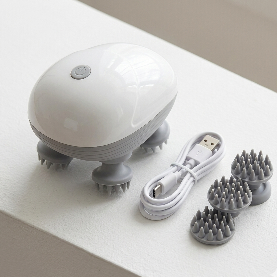 Portable Head Massager for Hair Growth & Stress Relief